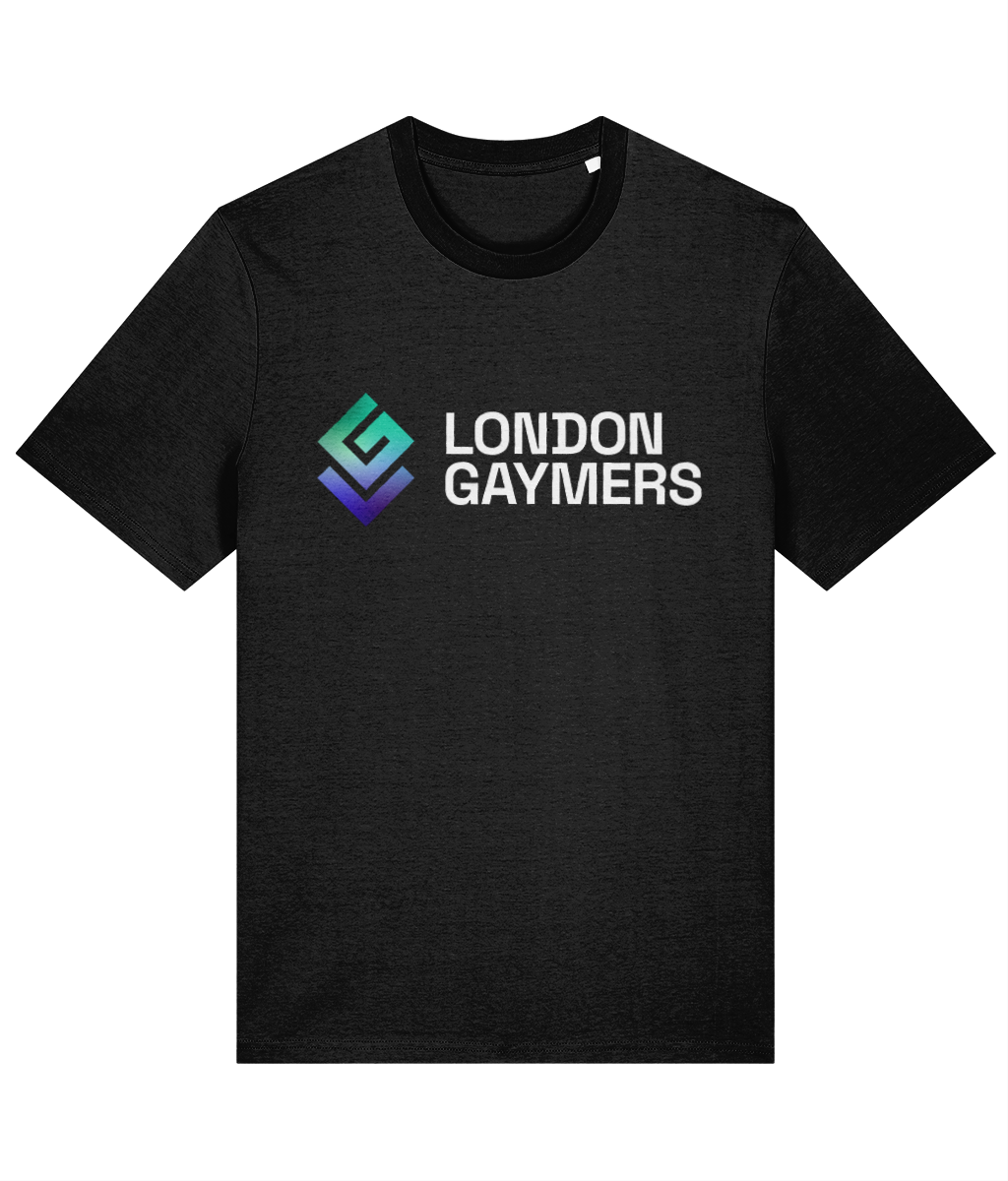 Modern Logo Gay Flag Tee (Black)